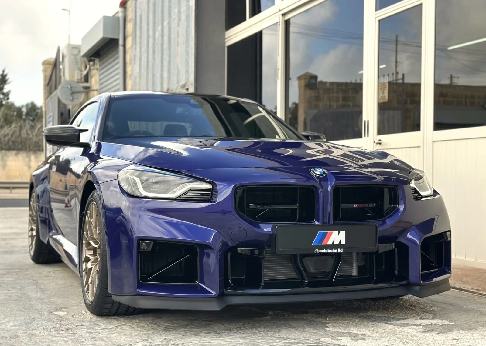 Blue BMW M coupe at Autobahn Malta